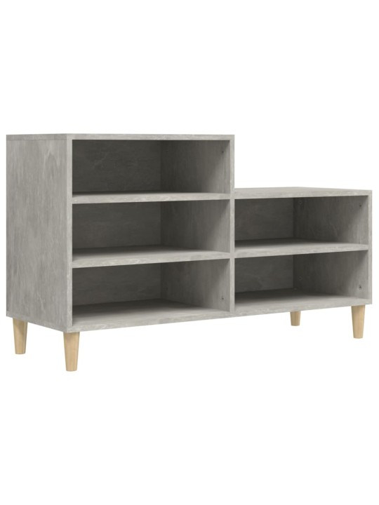 Apavu plaukts, betonpelēks, 102x36x60 cm, inženierijas koks