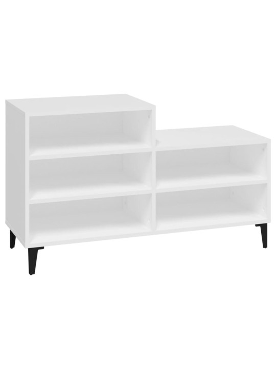 Apavu plaukts, balts, 102x36x60 cm, inženierijas koks