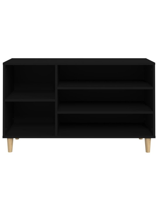 Apavu plaukts, melns, 102x36x60 cm, inženierijas koks