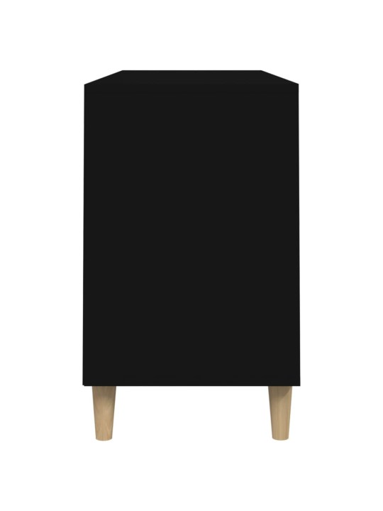 Apavu plaukts, melns, 102x36x60 cm, inženierijas koks