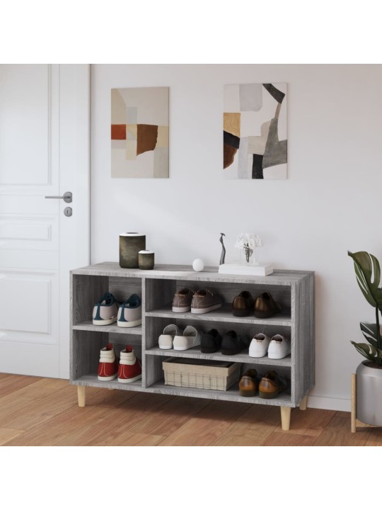 Apavu plaukts, pelēcīga ozolkoka,102x36x60cm, inženierijas koks