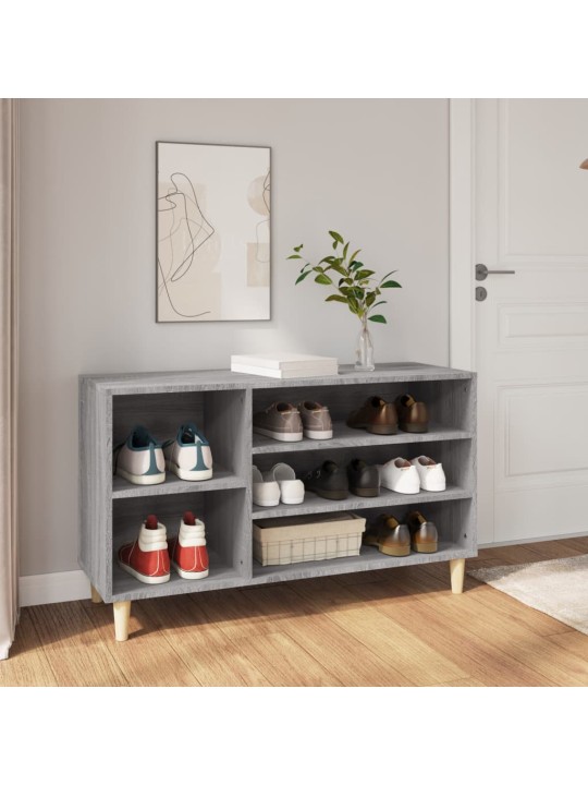 Apavu plaukts, pelēcīga ozolkoka,102x36x60cm, inženierijas koks