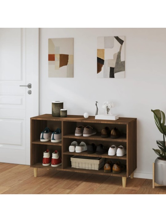 Apavu plaukts, brūna ozolkoka, 102x36x60 cm, inženierijas koks