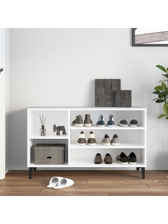 Apavu plaukts, balts, 102x36x60 cm, inženierijas koks
