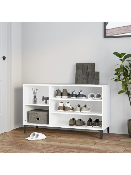 Apavu plaukts, balts, 102x36x60 cm, inženierijas koks