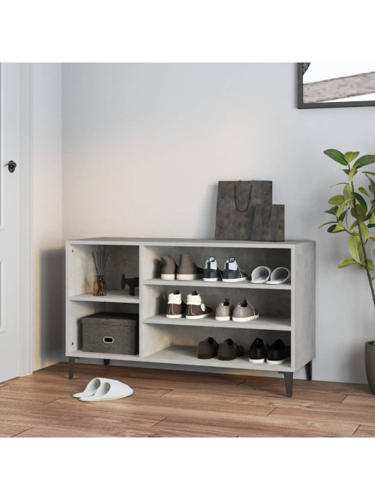 Apavu plaukts, betonpelēks, 102x36x60 cm, inženierijas koks