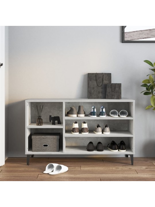 Apavu plaukts, betonpelēks, 102x36x60 cm, inženierijas koks