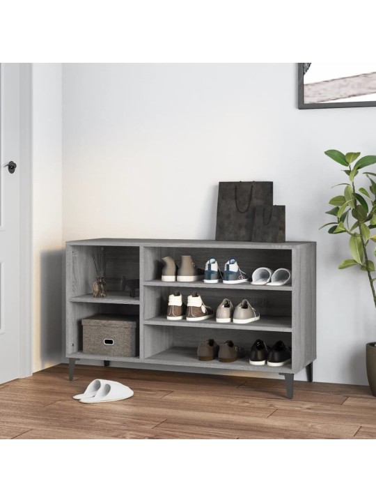 Apavu plaukts, pelēcīga ozolkoka,102x36x60cm, inženierijas koks