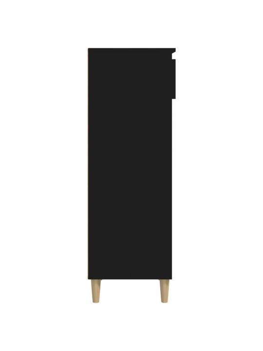 Apavu plaukts, melns, 40x36x105 cm, inženierijas koks
