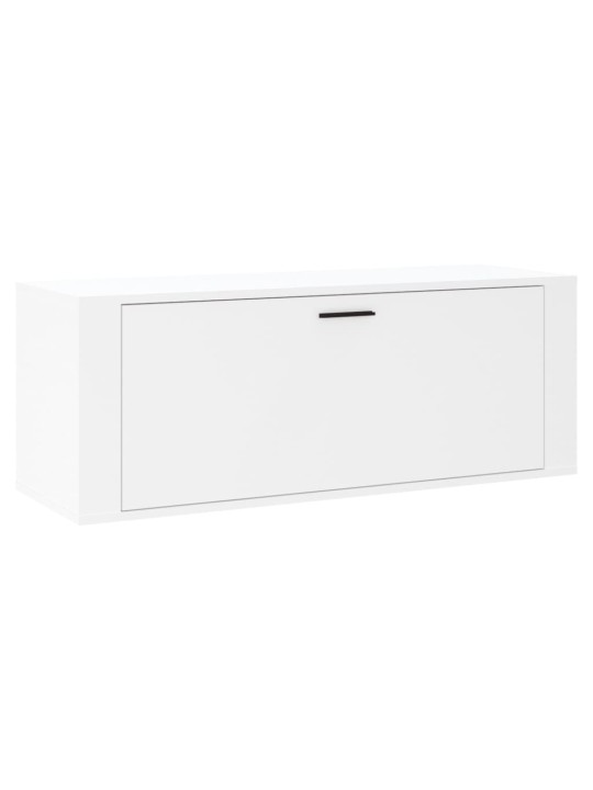 Apavu skapītis, balts, 100x35x38 cm, inženierijas koks