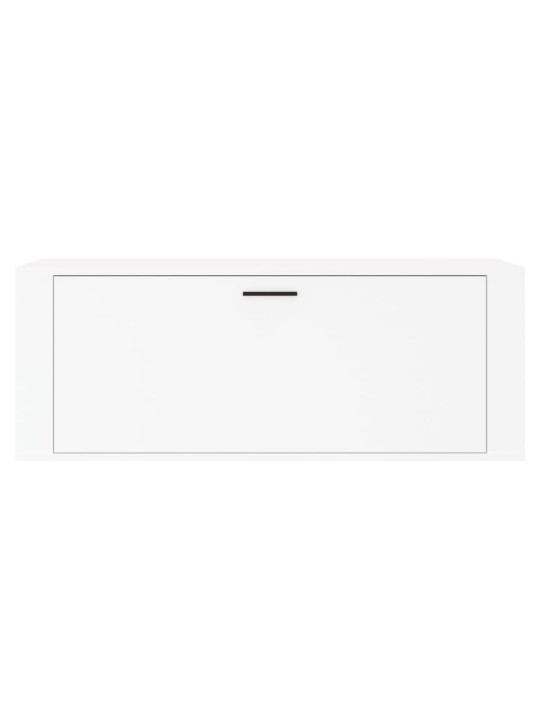 Apavu skapītis, balts, 100x35x38 cm, inženierijas koks