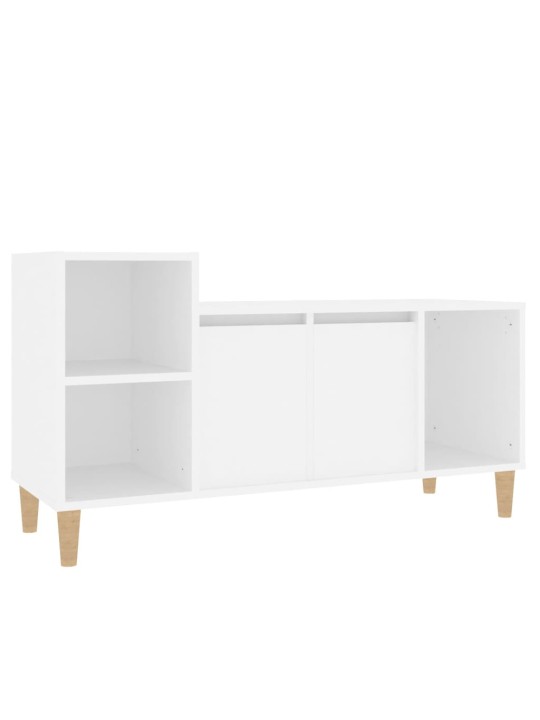 Tv skapītis, balts, 100x35x55 cm, inženierijas koks