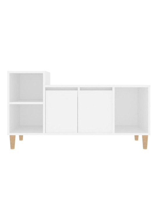 Tv skapītis, balts, 100x35x55 cm, inženierijas koks