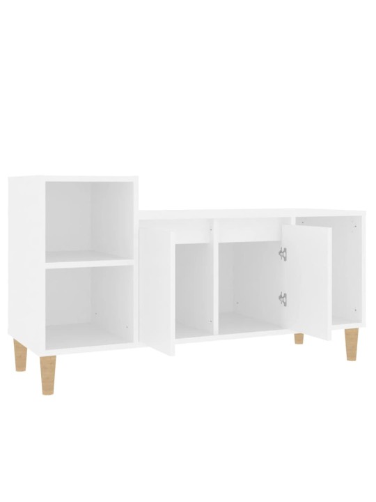 Tv skapītis, balts, 100x35x55 cm, inženierijas koks