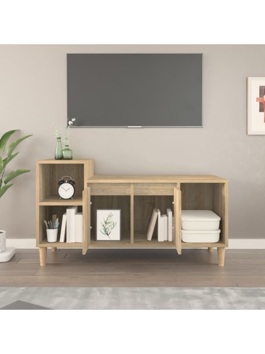 Tv skapītis, ozolkoka krāsa, 100x35x55 cm, inženierijas koks