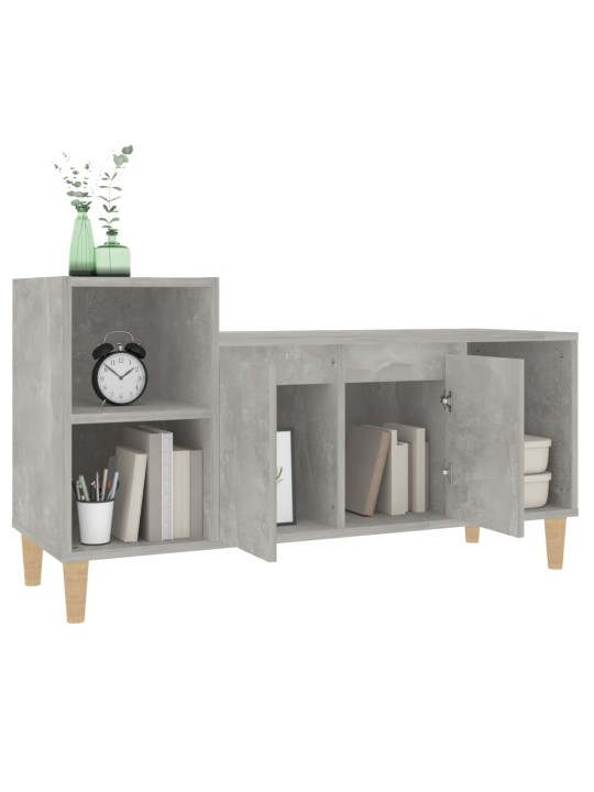 Tv skapītis, betona pelēks, 100x35x55 cm, inženierijas koks