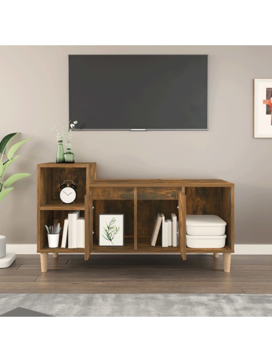 Tv skapītis, ozolkoka krāsa, 100x35x55 cm, inženierijas koks