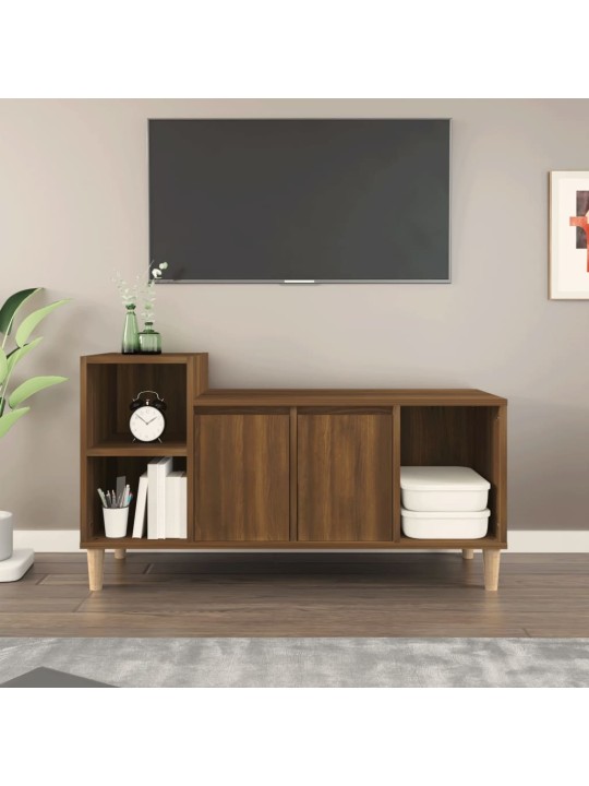 Tv skapītis, ozolkoka krāsa, 100x35x55 cm, inženierijas koks