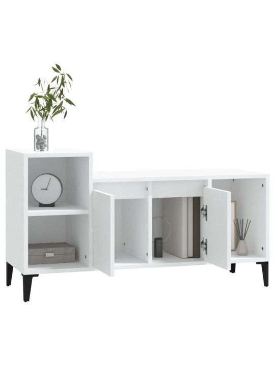 Tv skapītis, balts, 100x35x55 cm, inženierijas koks