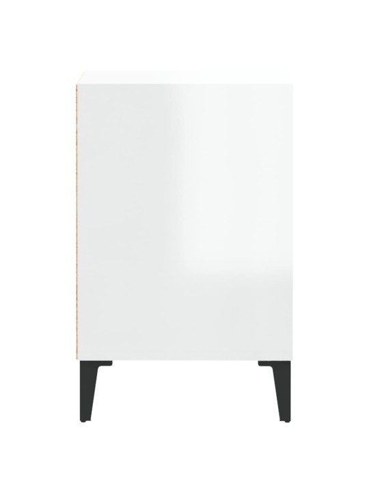 Tv skapītis, spīdīgi balts, 100x35x55 cm, inženierijas koks