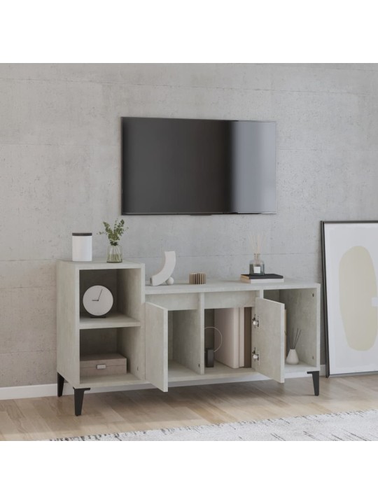 Tv skapītis, betona pelēks, 100x35x55 cm, inženierijas koks