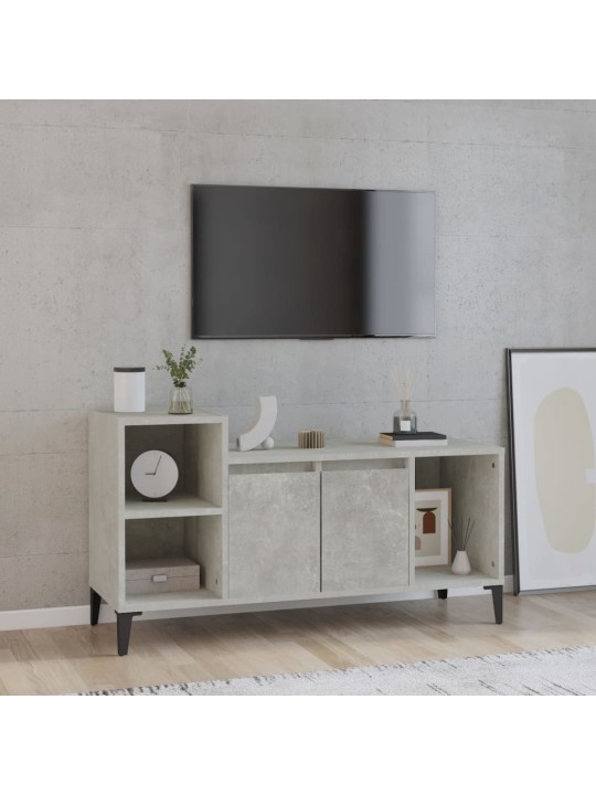 Tv skapītis, betona pelēks, 100x35x55 cm, inženierijas koks