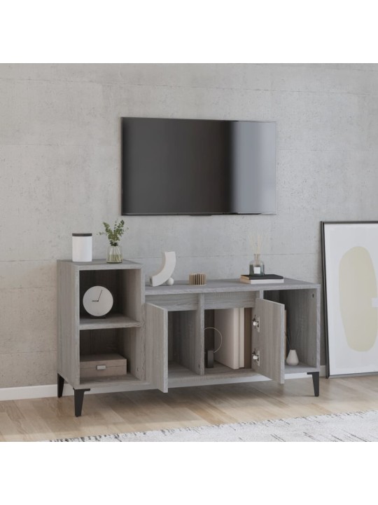 Tv skapītis, pelēcīgs, 100x35x55 cm, inženierijas koks