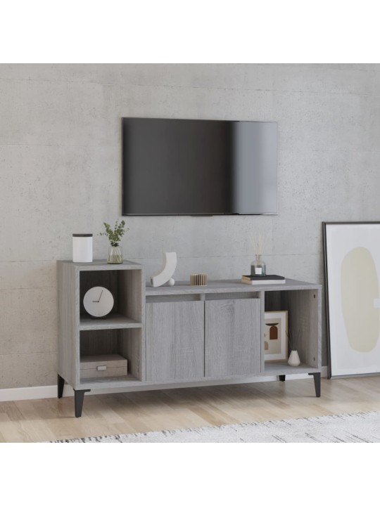 Tv skapītis, pelēcīgs, 100x35x55 cm, inženierijas koks