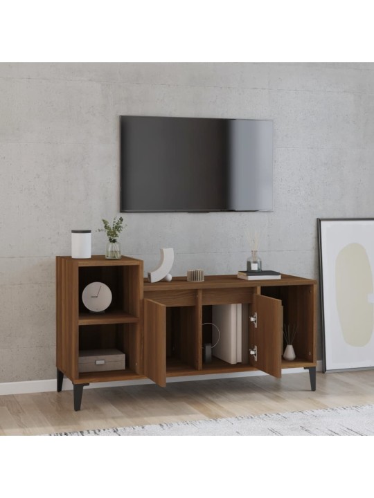 Tv skapītis, ozolkoka krāsa, 100x35x55 cm, inženierijas koks