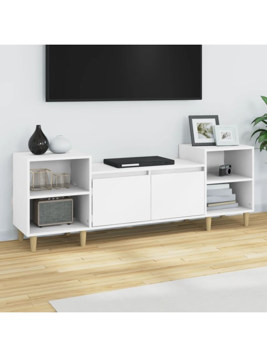 TV skapītis, balts, 160x35x55 cm, inženierijas koks