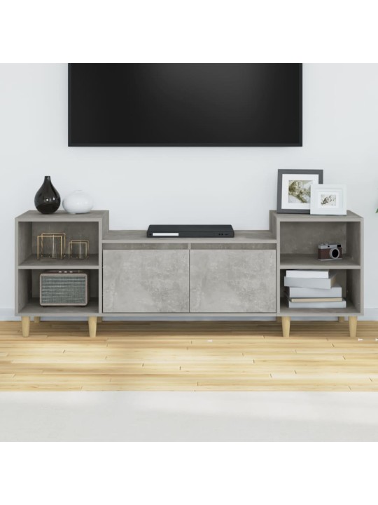 Tv skapītis, betona pelēks, 160x35x55 cm, inženierijas koks