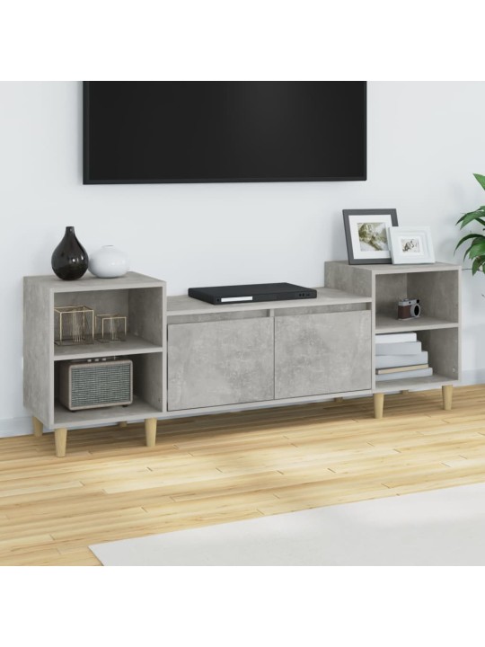 Tv skapītis, betona pelēks, 160x35x55 cm, inženierijas koks