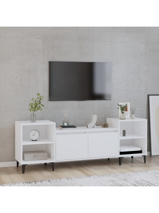 Tv skapītis, balts, 160x35x55 cm, inženierijas koks