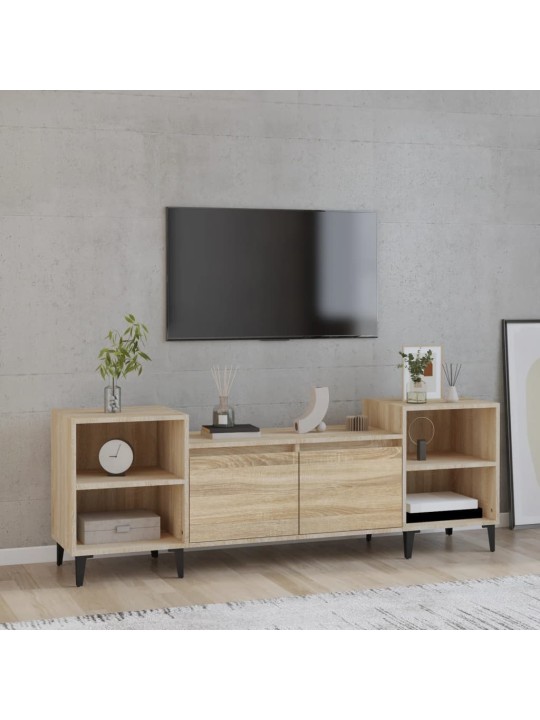 Tv skapītis, ozolkoka krāsa, 160x35x55 cm, inženierijas koks