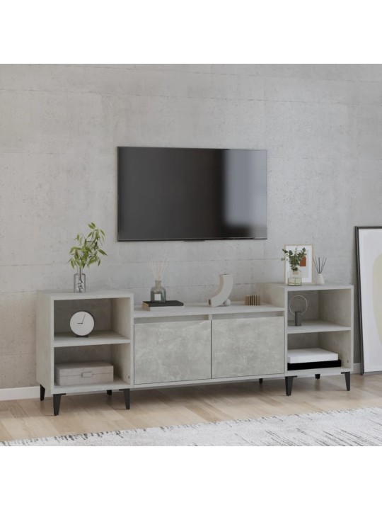 Tv skapītis, betona pelēks, 160x35x55 cm, inženierijas koks