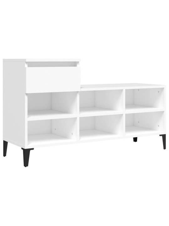 Apavu plaukts, balts, 102x36x60 cm, inženierijas koks