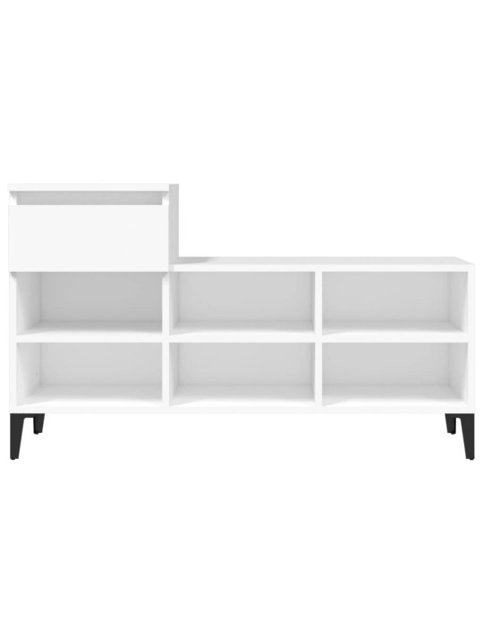 Apavu plaukts, balts, 102x36x60 cm, inženierijas koks