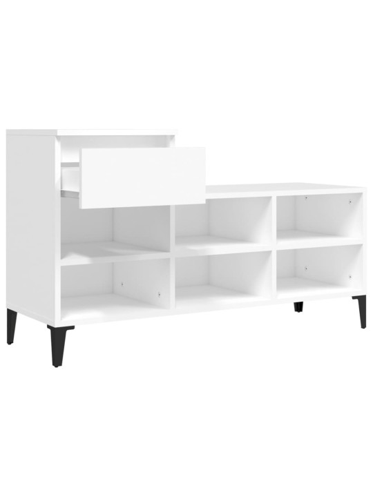 Apavu plaukts, balts, 102x36x60 cm, inženierijas koks