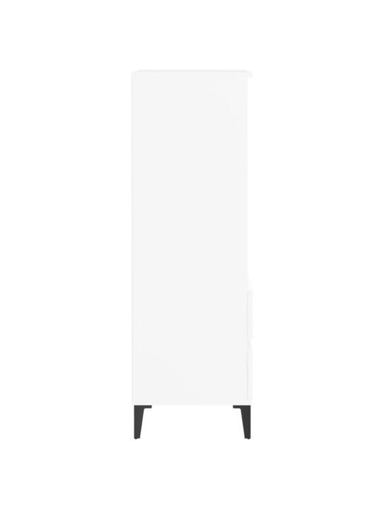Augstais skapītis, balts, 40x36x110 cm, inženierijas koks