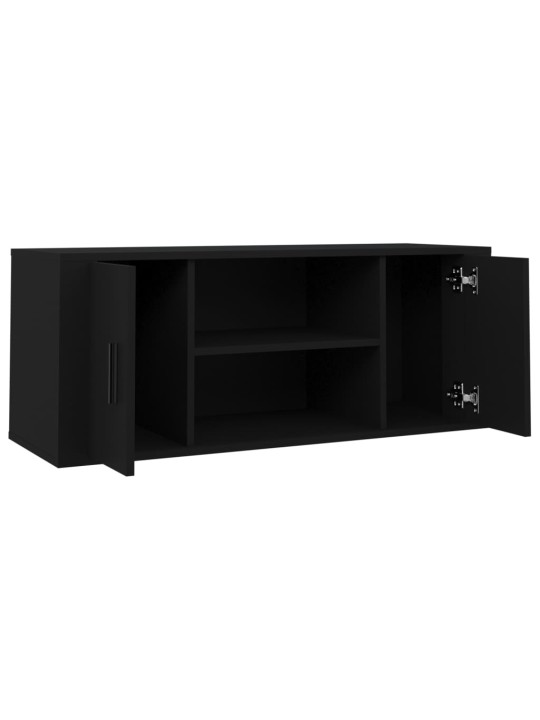 Tv skapītis, melns, 100x35x40 cm, inženierijas koks