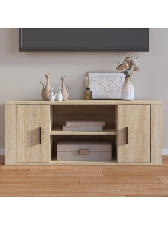 Tv skapītis, ozolkoka krāsa, 100x35x40 cm, inženierijas koks