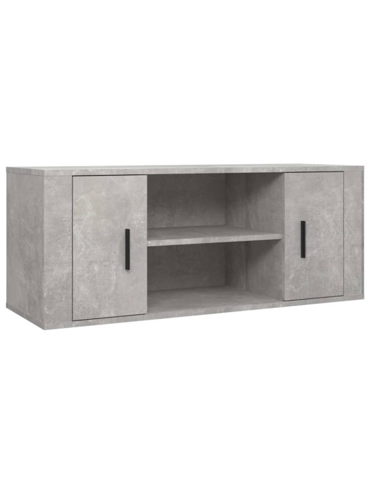 Tv skapītis, betona pelēks, 100x35x40 cm, inženierijas koks