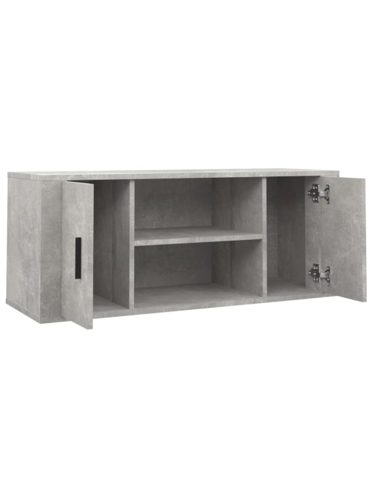 Tv skapītis, betona pelēks, 100x35x40 cm, inženierijas koks
