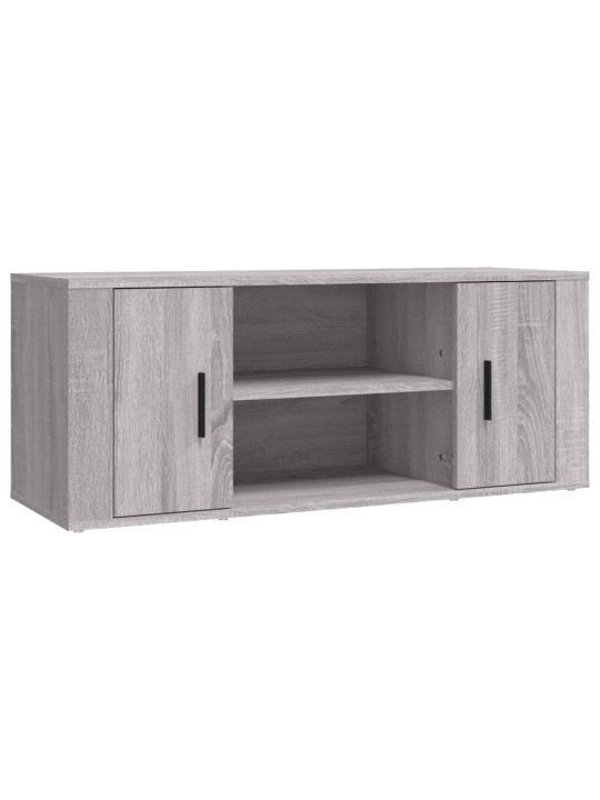 Tv skapītis, pelēka ozolkoka, 100x35x40 cm, inženierijas koks