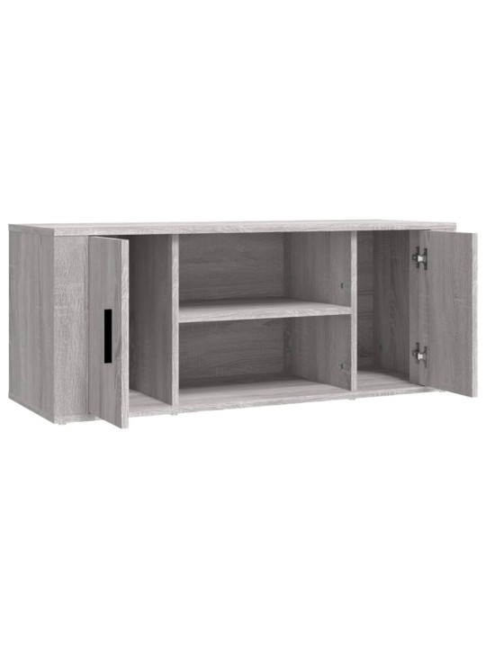 Tv skapītis, pelēka ozolkoka, 100x35x40 cm, inženierijas koks