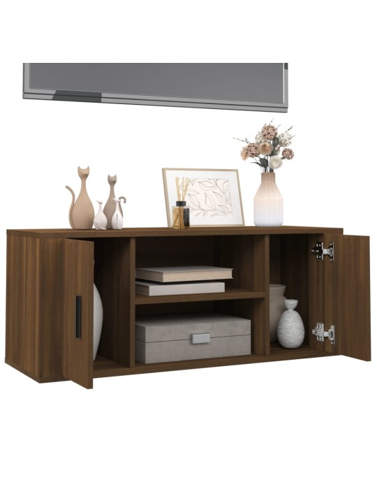 Tv skapītis, ozolkoka krāsa, 100x35x40 cm, inženierijas koks