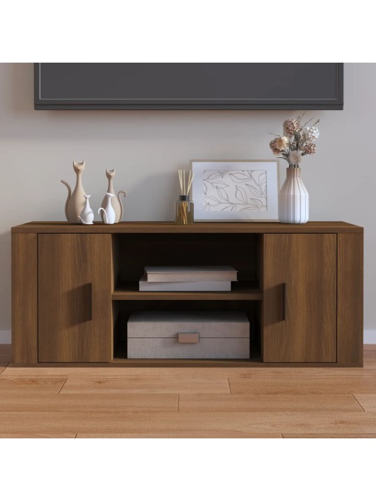 Tv skapītis, ozolkoka krāsa, 100x35x40 cm, inženierijas koks