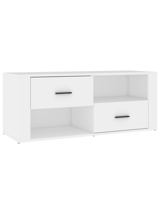 Tv skapītis, balts, 100x35x40 cm, inženierijas koks