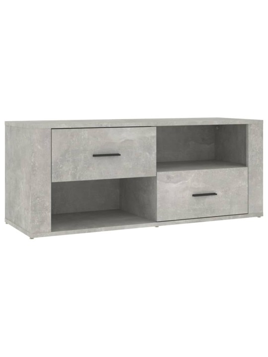 Tv skapītis, betona pelēks, 100x35x40 cm, inženierijas koks
