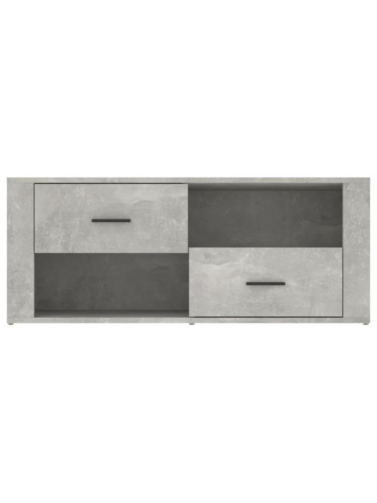 Tv skapītis, betona pelēks, 100x35x40 cm, inženierijas koks
